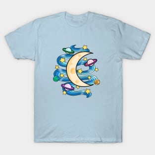 The Moon And A Swirl Of Night T-Shirt